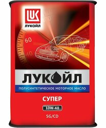 Масло моторное полусинтетическое ЛУКОЙЛ СУПЕР SAE 10W-40, API SG/CD 20 л