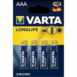 4008496847075_элемент питания AAA LR03! 1.5V щелочной VARTA Longlife (блистер 4шт) 12812\