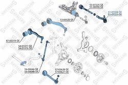 Наконечник рулевой левый MB W204 05>