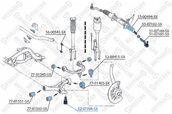 Опора шаровая нижняя MB W164 all 05>/W251 3.5/5.0/2.8CDI 06>