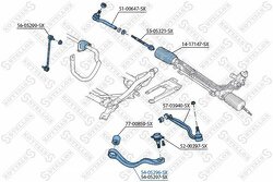 Рычаг передний верхний левый Land Rover Range Rover 4.2/4.4/3.0TD 02>