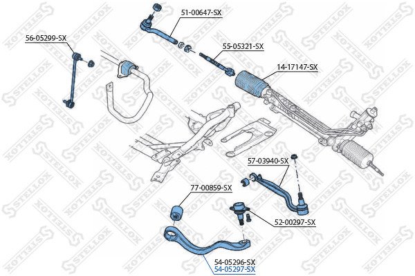 Рычаг передний верхний правый Land Rover Range Rover 4.2/4.4/3.0TD 02>