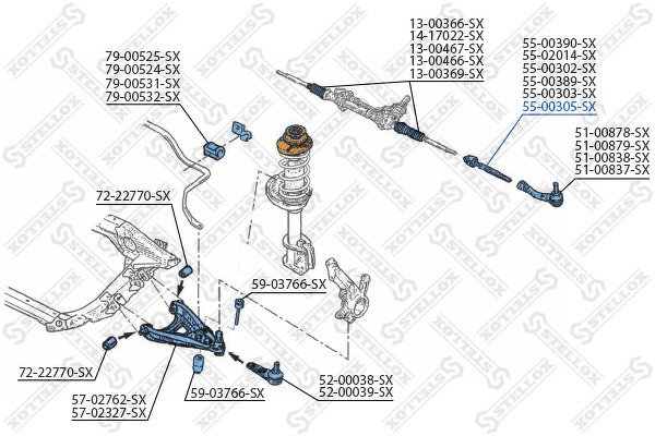 Тяга рулевая Renault Clio all 99-01