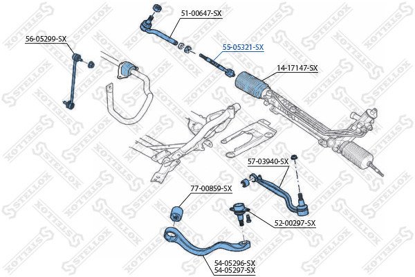 Тяга рулевая Land Rover Range Rover all 02>