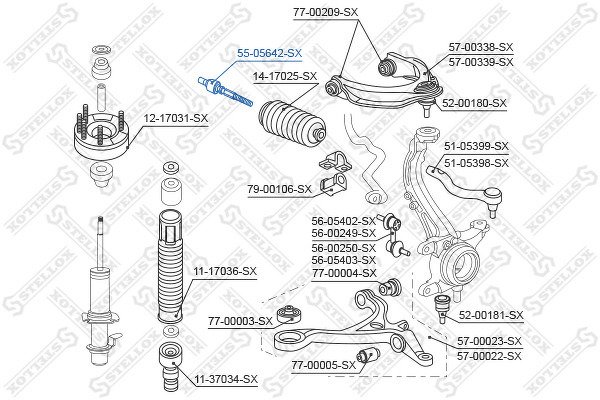 Тяга рулевая L 145 Honda Accord all 98>