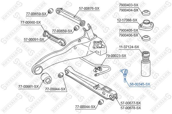 Тяга стабилизатора заднего Mitsubishi Lancer CS5A/CS5W 00>