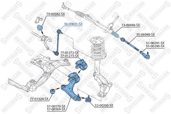 Тяга стабилизатора переднего Ford Galaxy/Mondeo/S-Max all 06>