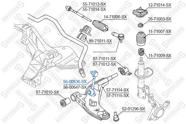 Тяга стабилизатора переднего леваяMazda 626 91>