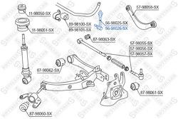 Тяга стабилизатора заднего левая Toyota Avensis AT25# all 03>