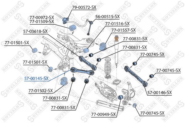 Рычаг задней подвески нижний BMW E87/E90/E91 all 04>