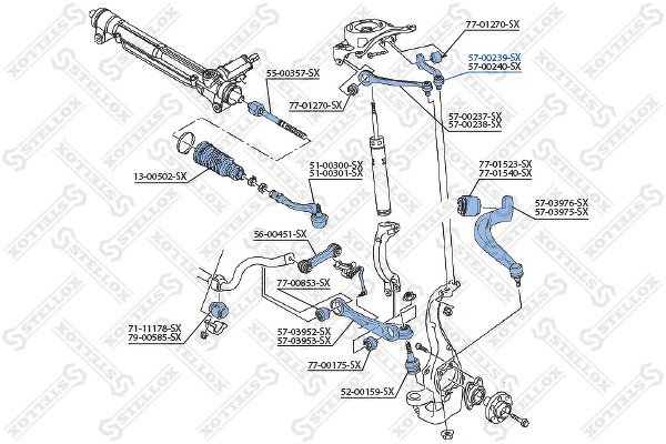 Рычаг задний верхний левый Audi A4 1.8-2.0TFSi/2.0-3.0TDi 07>