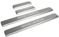 накладки на пороги нерж. сталь, 4 шт. Hyundai Solaris II 17-20 20>