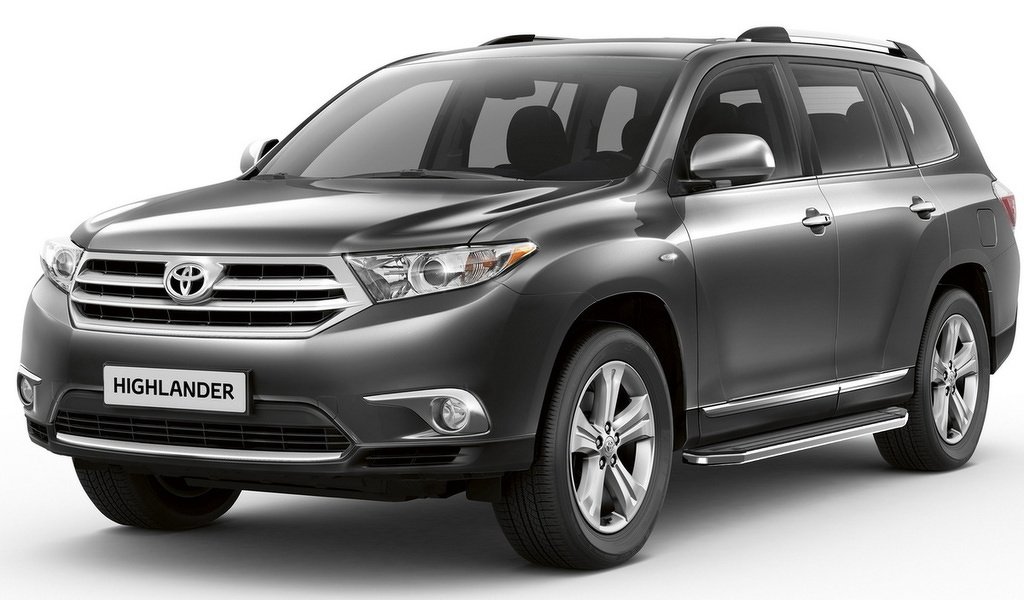 пороги алюминий 2 шт. 180 см Toyota Highlander U40 07-13