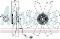 S86027_вискомуфта привода вентилятора с проводом!с крыльч. d=750mm 8 лоп. \VOLVO FH12/FH13