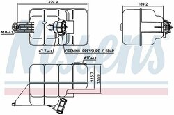 Бачок расширительный с крышкой и датчиком / IVECO EUROSTAR LD 190E 93