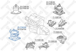 Подушка двигателя передняя Honda Accord CL# 2002-2008