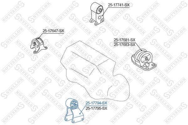 Подушка двигателя передняя Nissan Maxima CEFIRO A33 1998-2006