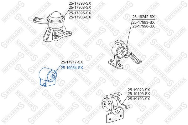 Опора двигателя передняяToyota Avensis 97-03