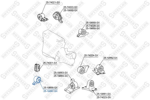 Подушка двигателя передняяNissan Primera P11 96-01