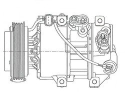 Компрессор кондиц. для а/м Hyundai ix35 (10-)/KIA Sportage III (10-) 2.0i (тип Doowon)