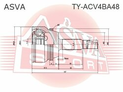 Шрус Наружный 26x61.3x26, ASVA, TYACV4BA48