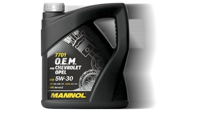 Моторное масло MANNOL 7701 O.E.M. for Chevrolet Opel, 5W-30, 4л, GM40144