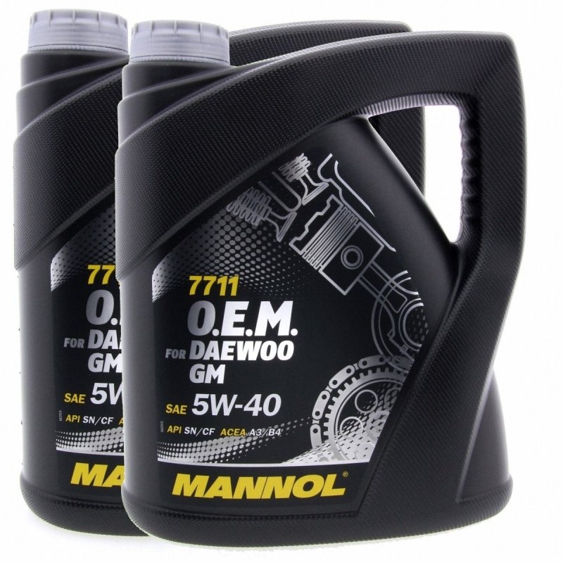 Моторное масло MANNOL 7711 O.E.M. for Daewoo GM, 5W-40, 4л, GM40149