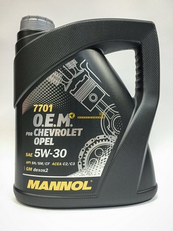 Моторное масло MANNOL 7701 O.E.M. for Chevrolet Opel, 5W-30, 4 л, 4036021401447