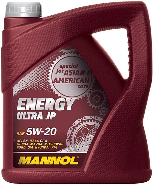 Моторное масло MANNOL Energy Ultra JP, 5W-20, 4 л, UJ40158