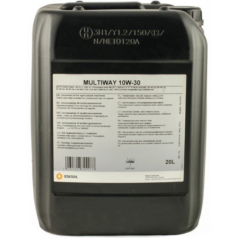 Моторное масло STATOIL MultiWay, 10W-30, 20л, 1001003