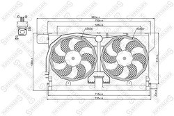 Вентилятор охлаждения Citroen Xsara, Peugeot 406 1.5-2.0i/D 96>