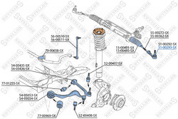 Наконечник рулевой правый BMW E90/E91/E87 04>