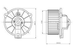 Э/вентилятор отоп. для а/м Toyota Corolla (E120) (01-)