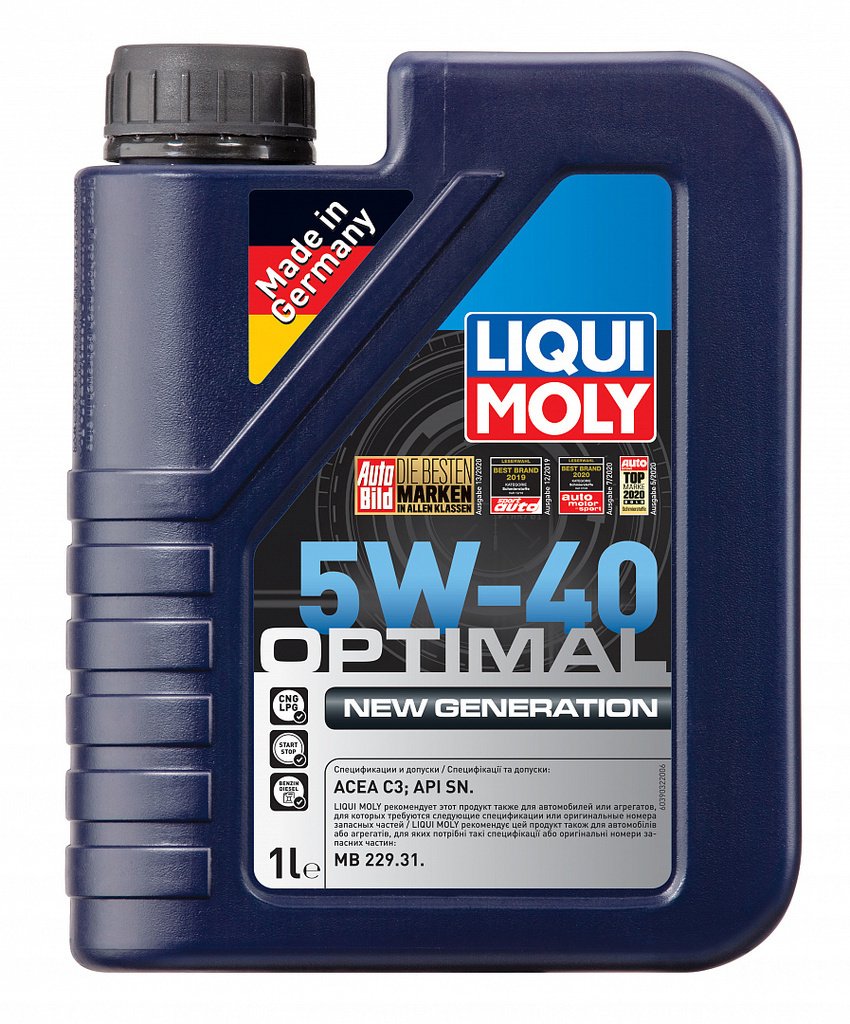 LiquiMoly НС-синт. мот.масло Optimal New Generation 5W-40 SN C3 (1л)