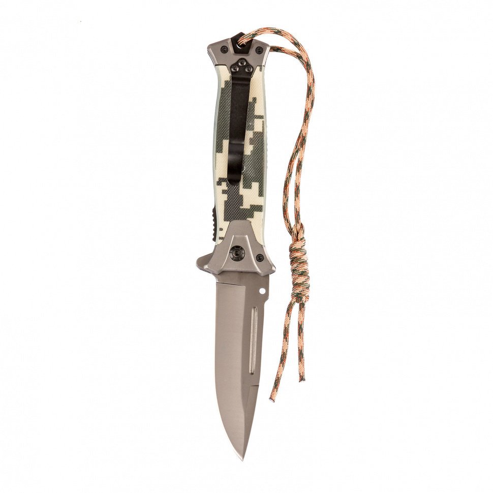 Нож туристический, складной, 220/90 мм, система Liner-Lock, с накладкой G10 на руке, стеклобой Барс