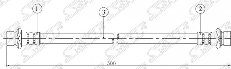 Шланг тормозной задний (Таиланд) TOYOTA COROLLA/SPRINTER/LVN/TRN/CARIB 91-02/FR LAND CRUISER PRADO 0