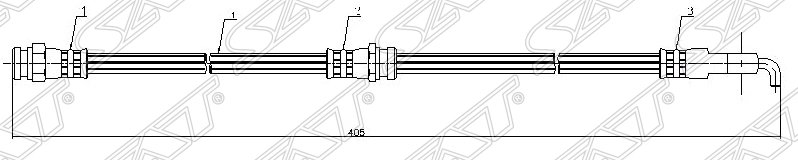 Шланг тормозной передний (Таиланд) MAZDA FAMILIA/323/PREMACY 98-05 LH=RH