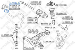 Втулка стабилизатора переднего центральная d19 Toyota Yaris NCP10 1.3/1.5 16V 99>