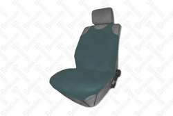 Комплект универс. чехлов-маек на передние автомобильные сидения (цвет темно-серый), 100% полиэстер