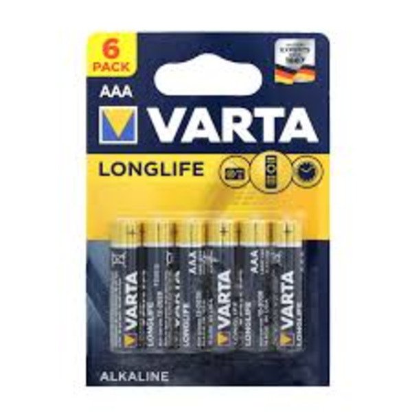 4008496525119_элемент питания AAA LR03! 1.5V щелочной VARTA Longlife (блистер 6шт) 08903