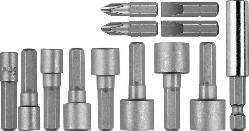2611-H13 НАБОР STAYER 'PROFI' БИТЫ С МАГНИТНЫМ АДАПТЕРОМ И ТОРЦЕВЫМИ ГОЛОВКАМИ, 13 ПРЕДМЕТОВ