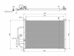 Радиатор кондиционера Daewoo Lanos 1.4-1.6 97>