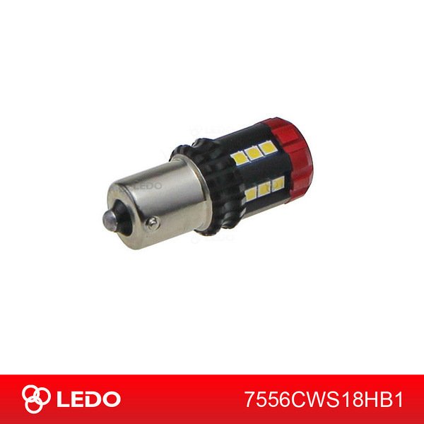 7556CWS18HB1_Лампа светодиодная P21W 18SMD 12V-24V бел Max-Bright