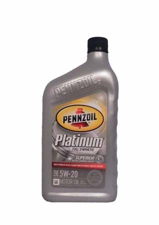 Моторное масло PENNZOIL Platinum SAE 5W-20 Full Synthetic Motor Oil (Pure Plus Technology) (0,946л)