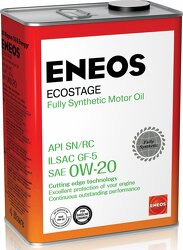 Моторное масло eneos ecostage sn, 0w-20, 4л, 8801252022022