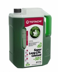 Жидкость охлаждающая низкозамерзающая TOTACHI SUPER LONG LIFE COOLANT Green -50C 4л