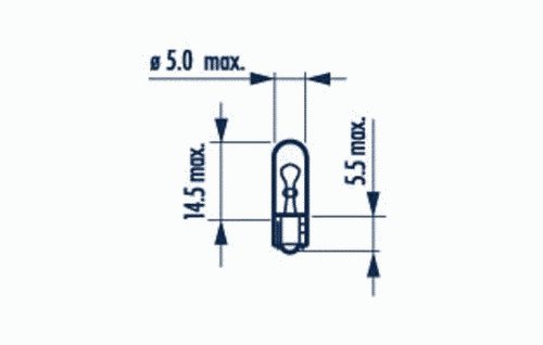 Лампа накаливания (щитка приборов без патрона) 1.2w 24-30v omn mb, rvi