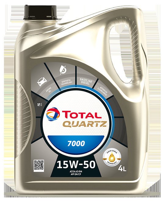 Моторное масло TOTAL QUARTZ 7000, 15W-50, 4л, 148592
