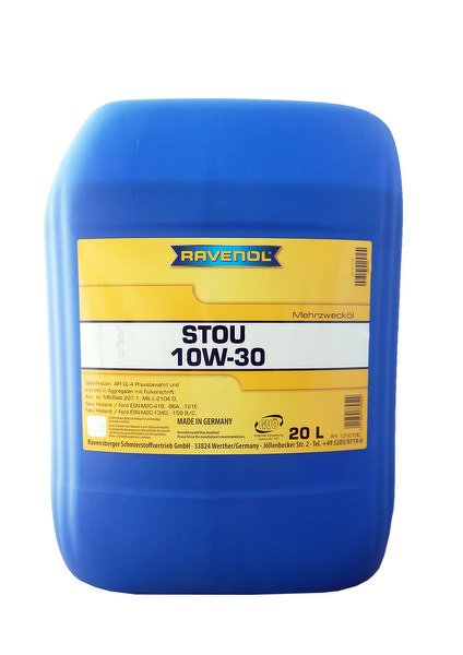 Моторное масло RAVENOL STOU, 10W-30, 20л, 4014835739529