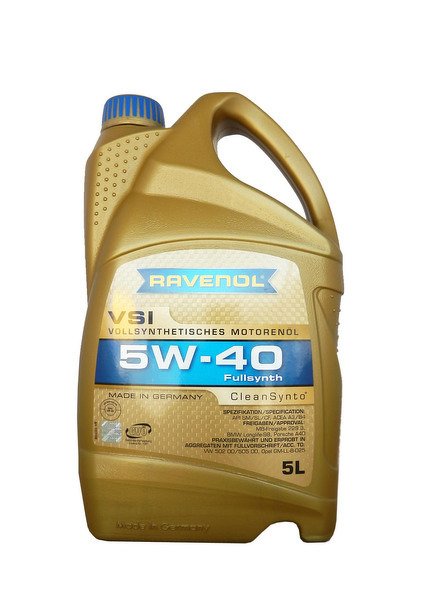 Моторное масло RAVENOL VSI, 5W-40, 5л, 4014835723559